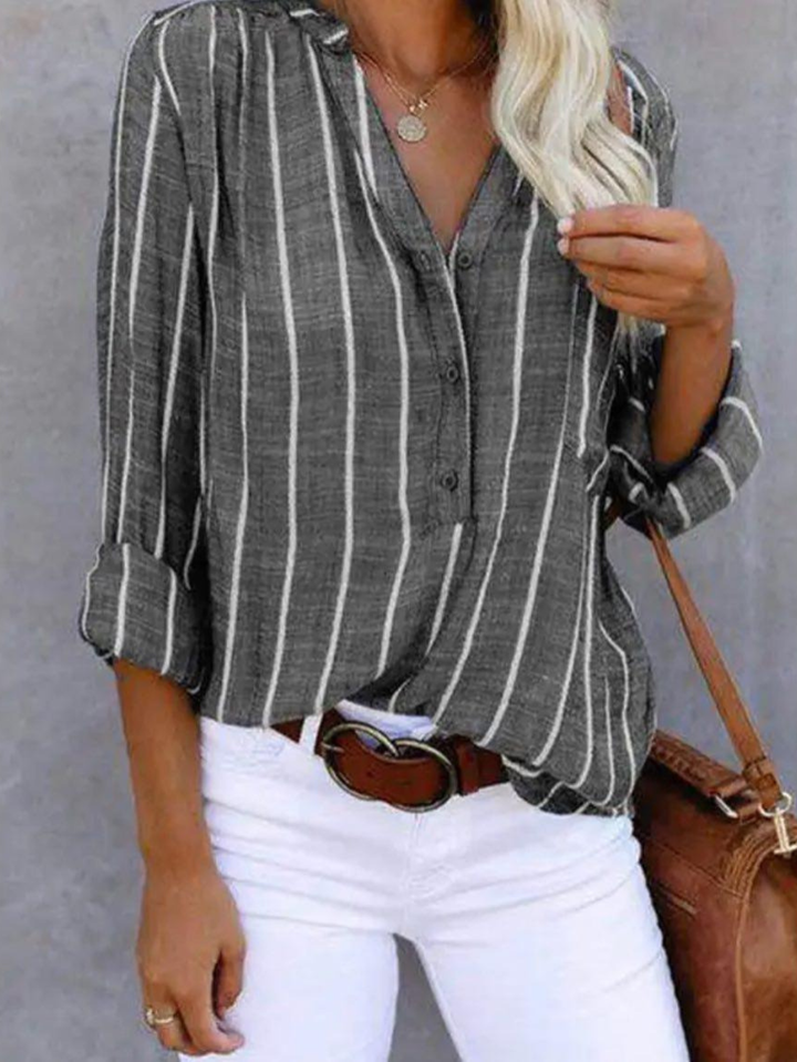 Women’s Blouse | Vertical Stripe Casual