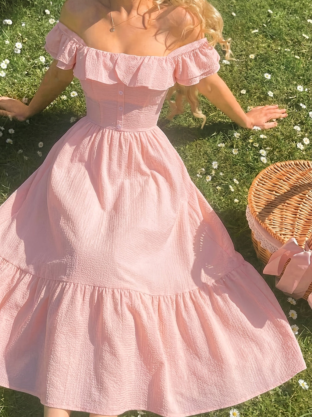 Women's Cocktail Maxi Dress | Off-Shoulder Ruffled