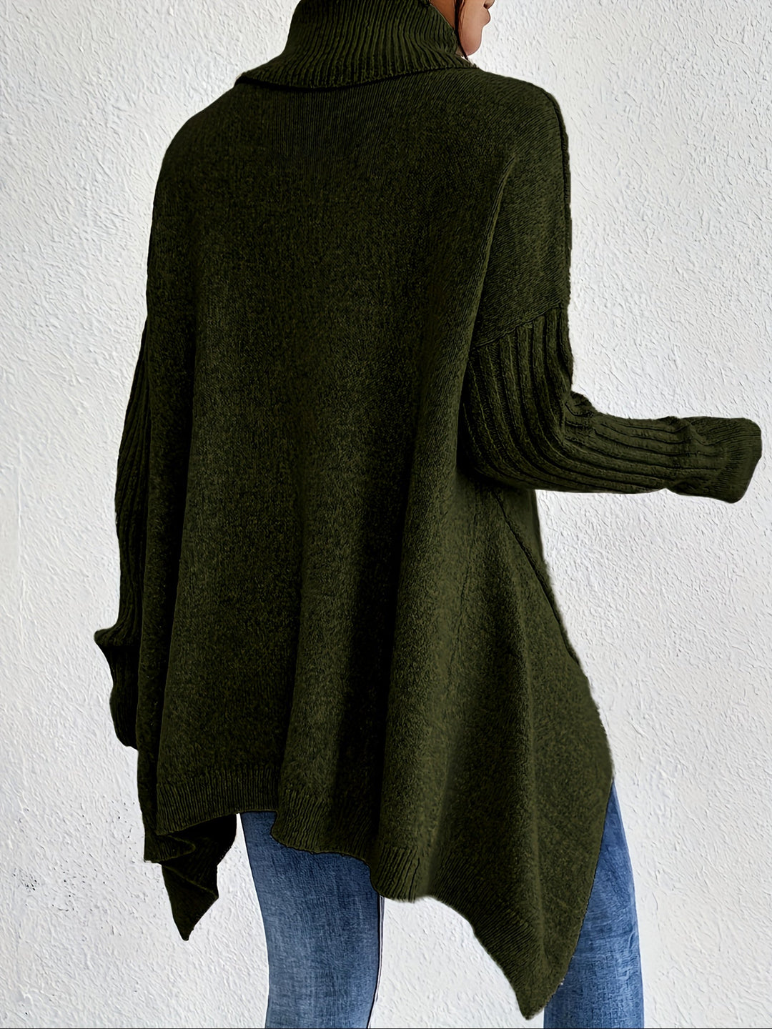 Women’s Sweater | Turtleneck Asymmetric Knit