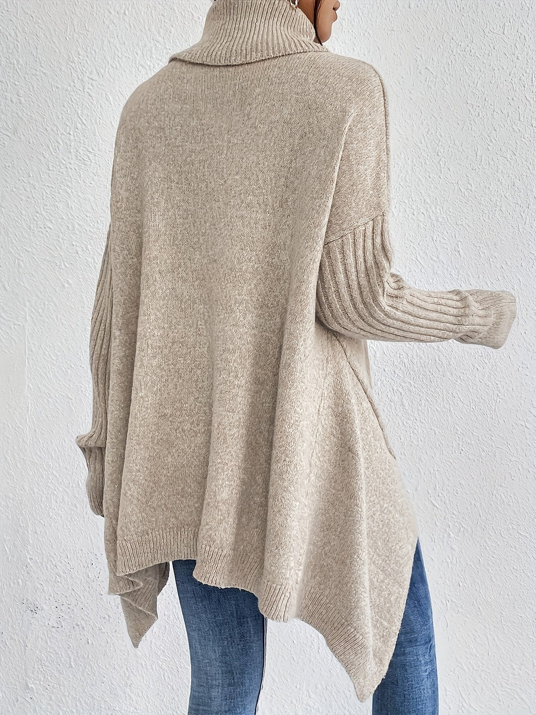 Women’s Sweater | Turtleneck Asymmetric Knit