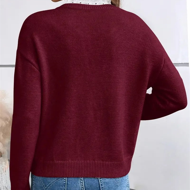 Women’s Sweater | V-Neck Long Sleeve