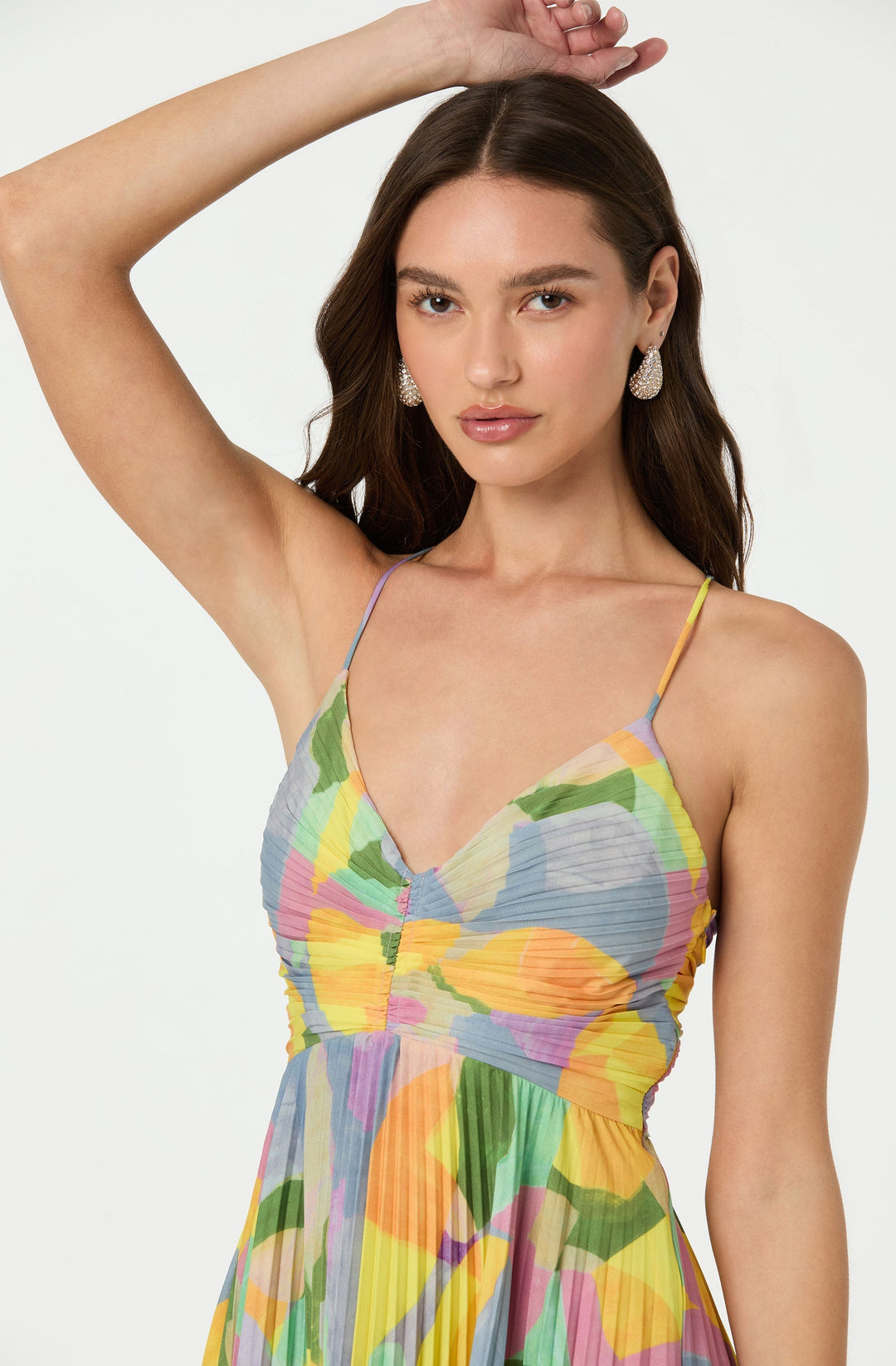 Women’s Dress | Pleated Maxi Cross Tie Back