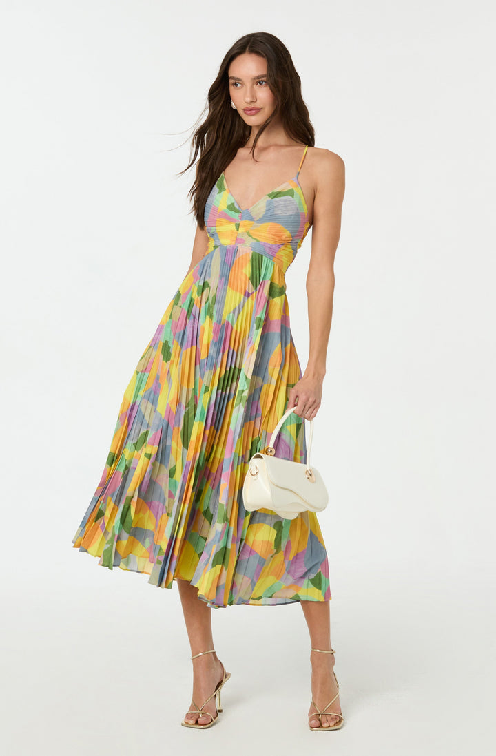 Women’s Dress | Pleated Maxi Cross Tie Back