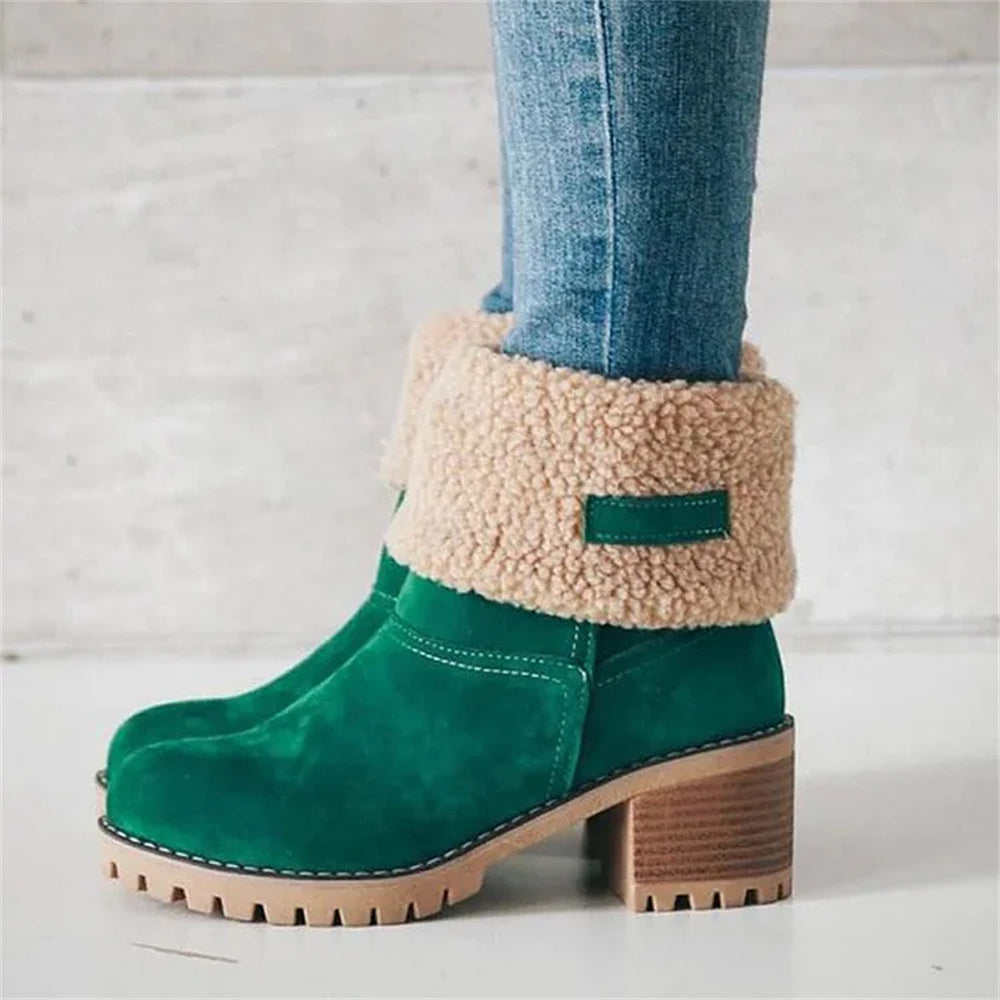 Boots for Women | Faux Shearling Cuff Ankle Style