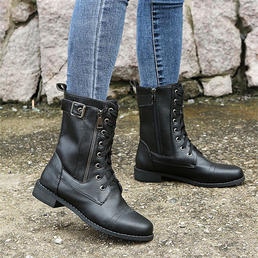 Boots For Women | Slouch Mid-Calf With Strap Detail