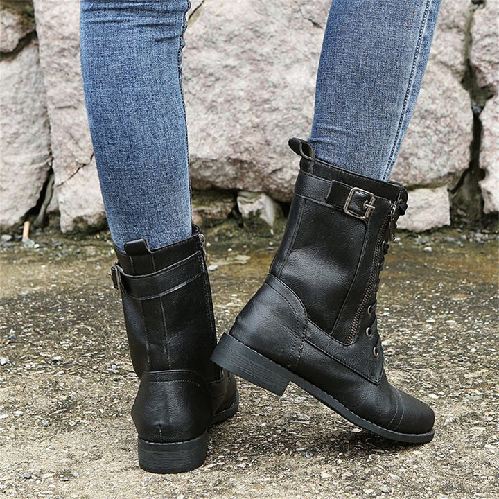Boots For Women | Slouch Mid-Calf With Strap Detail