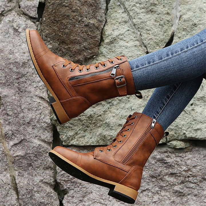 Boots For Women | Slouch Mid-Calf With Strap Detail
