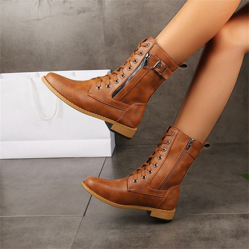 Boots For Women | Slouch Mid-Calf With Strap Detail