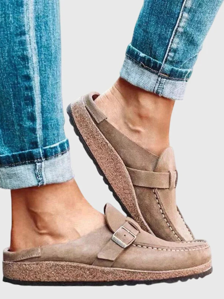 Loafers For Women | Buckle Strap Closed Toe