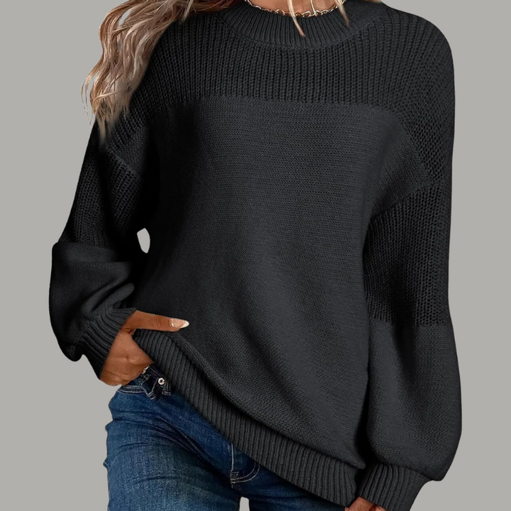 Women’s Sweater | Textured Knit Panels