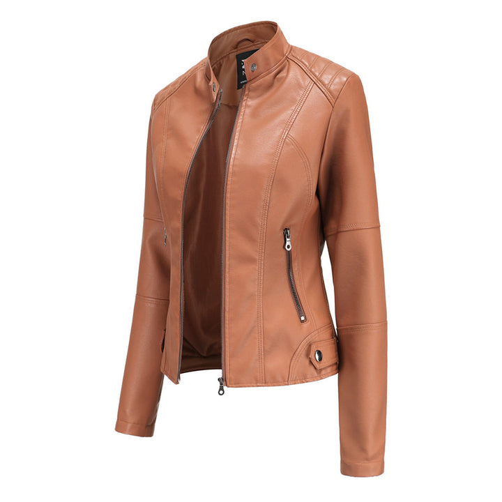 Women's Jacket | Stand Collar Zipper Pockets
