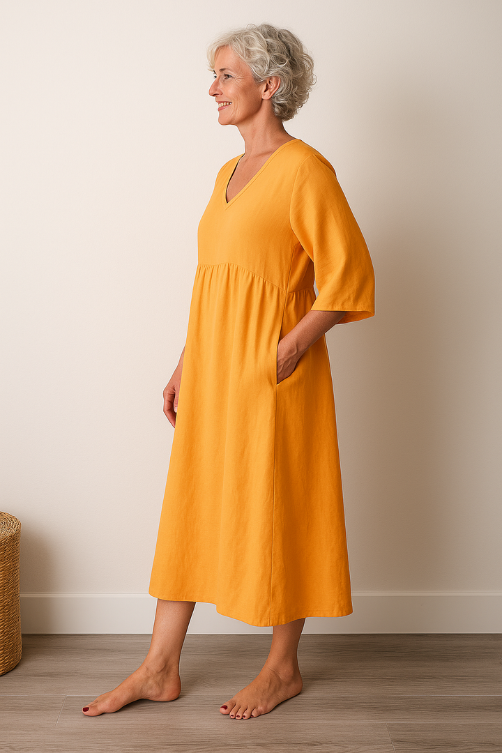 Women's Midi Sundress | V-Neck A-Line