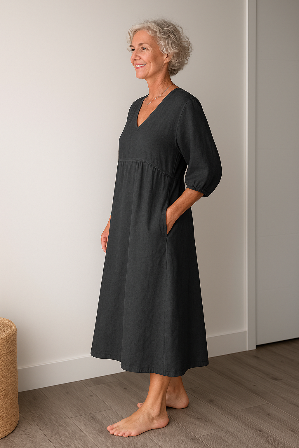 Women's Midi Sundress | V-Neck A-Line