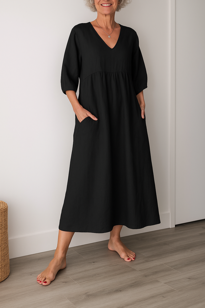 Women's Midi Sundress | V-Neck A-Line