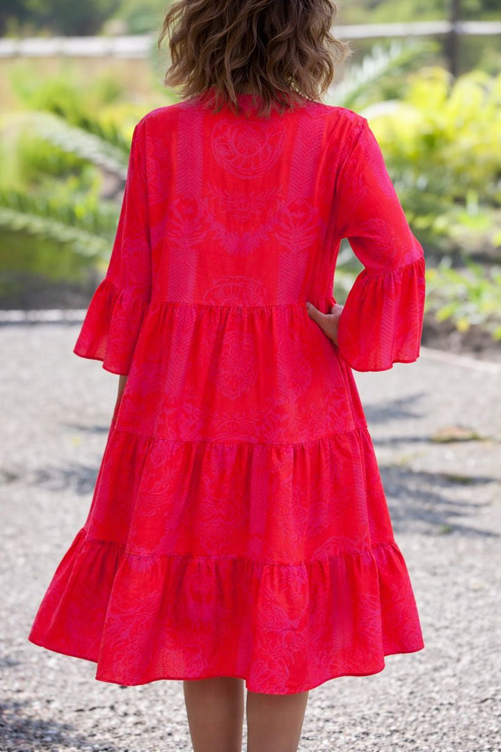 Women's Boho Midi Dress | Tiered
