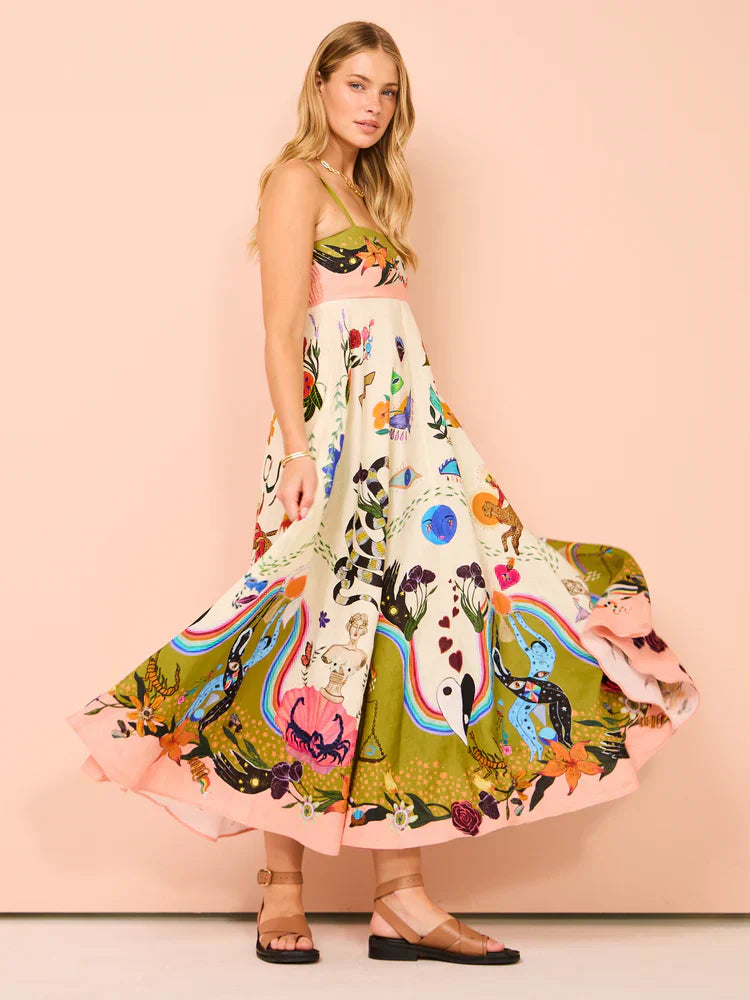 Women's Boho Maxi Dress | Spaghetti Strap