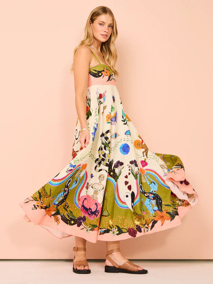 Women's Boho Maxi Dress | Spaghetti Strap