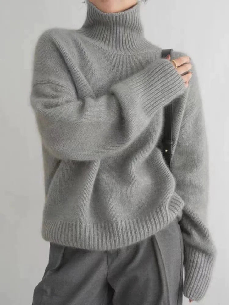 Women’s Sweater | Turtleneck Ribbed Cuffs