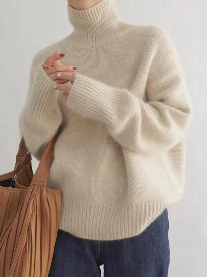 Women’s Sweater | Turtleneck Ribbed Cuffs