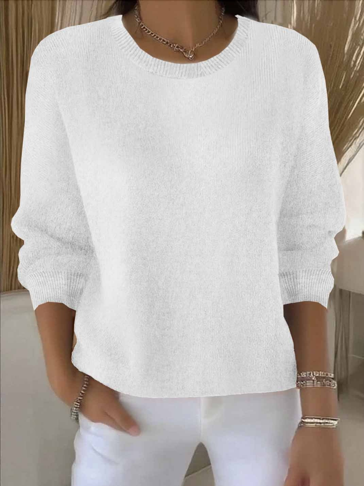 Women’s Sweater | Round Neck Ribbed Cuff