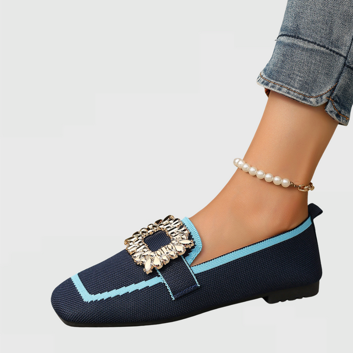 Loafers For Women | Square Toe Decorative Strap