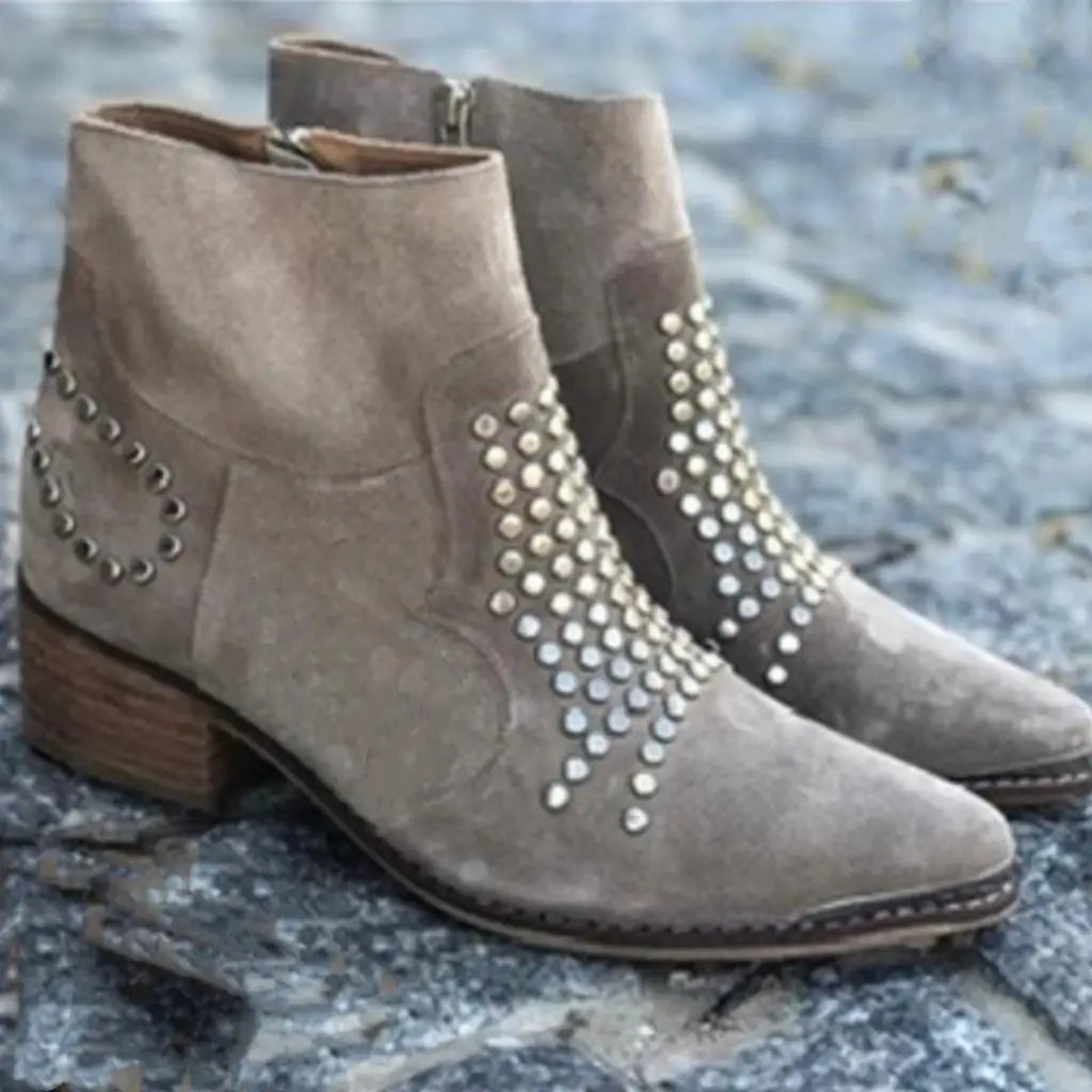 Boots for Women | Ankle-Height Studded Edge
