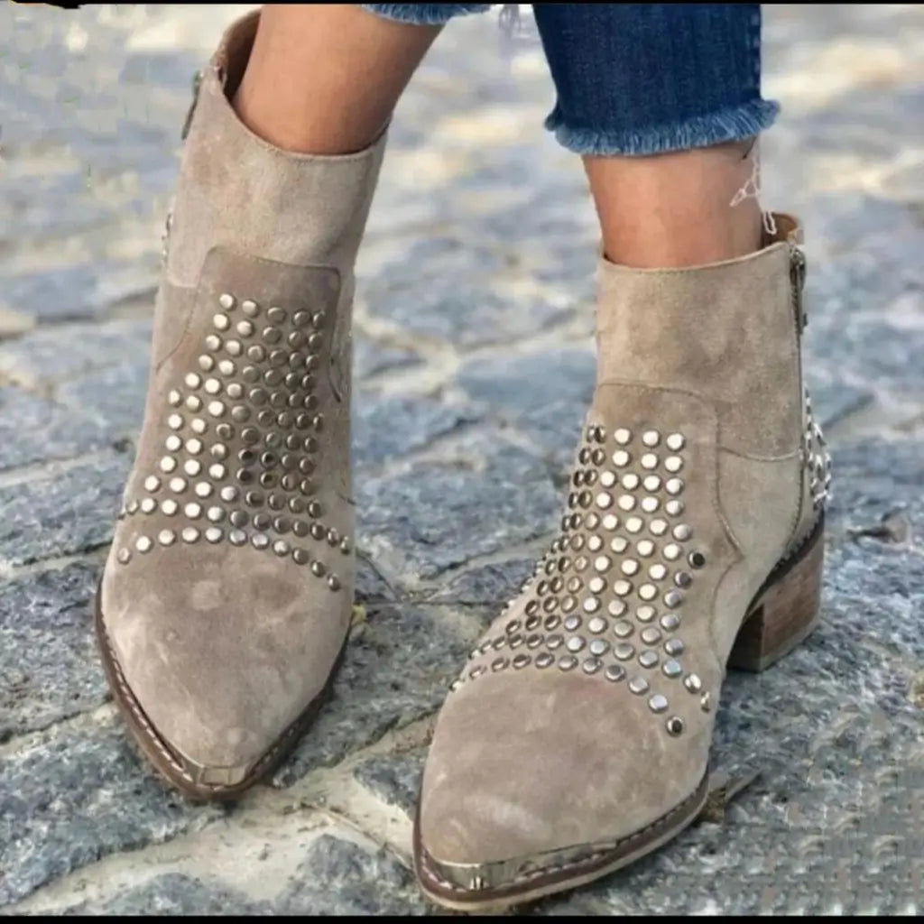 Boots for Women | Ankle-Height Studded Edge