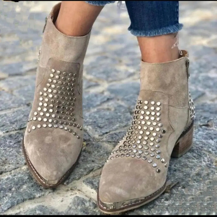 Boots for Women | Ankle-Height Studded Edge
