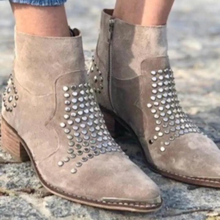 Boots for Women | Ankle-Height Studded Edge