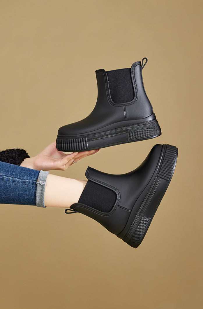 Boots For Women | Platform Ankle Pull-On Closed Toe