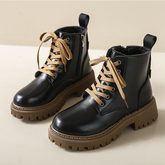 Boots For Women | Lace-Up Ankle Lug Sole With Side Zip
