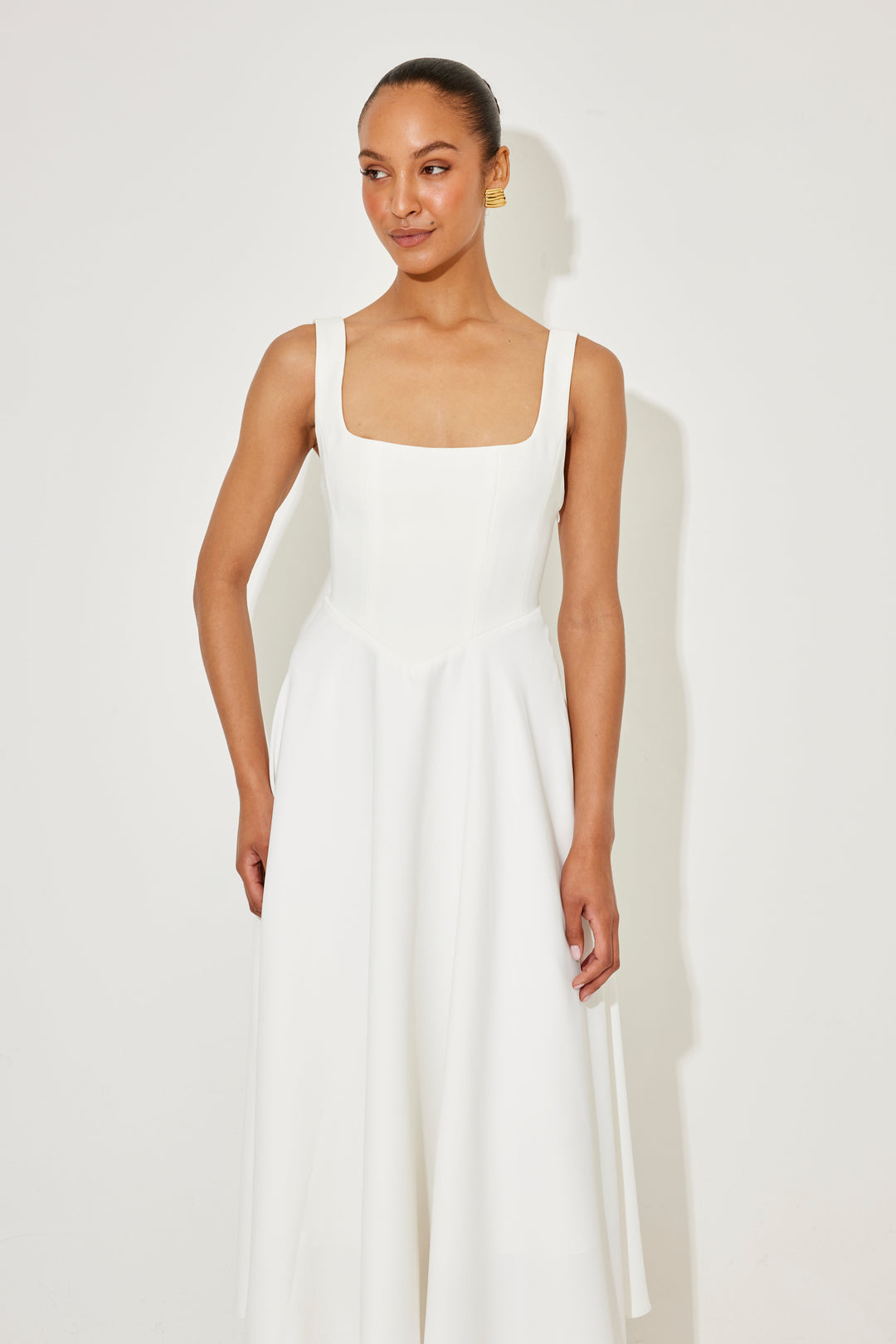 Women's Dress | Square Neck Sleeveless Midi