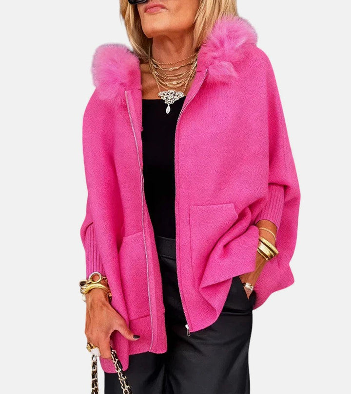 Women's Coat | Oversized Hooded Zip Front