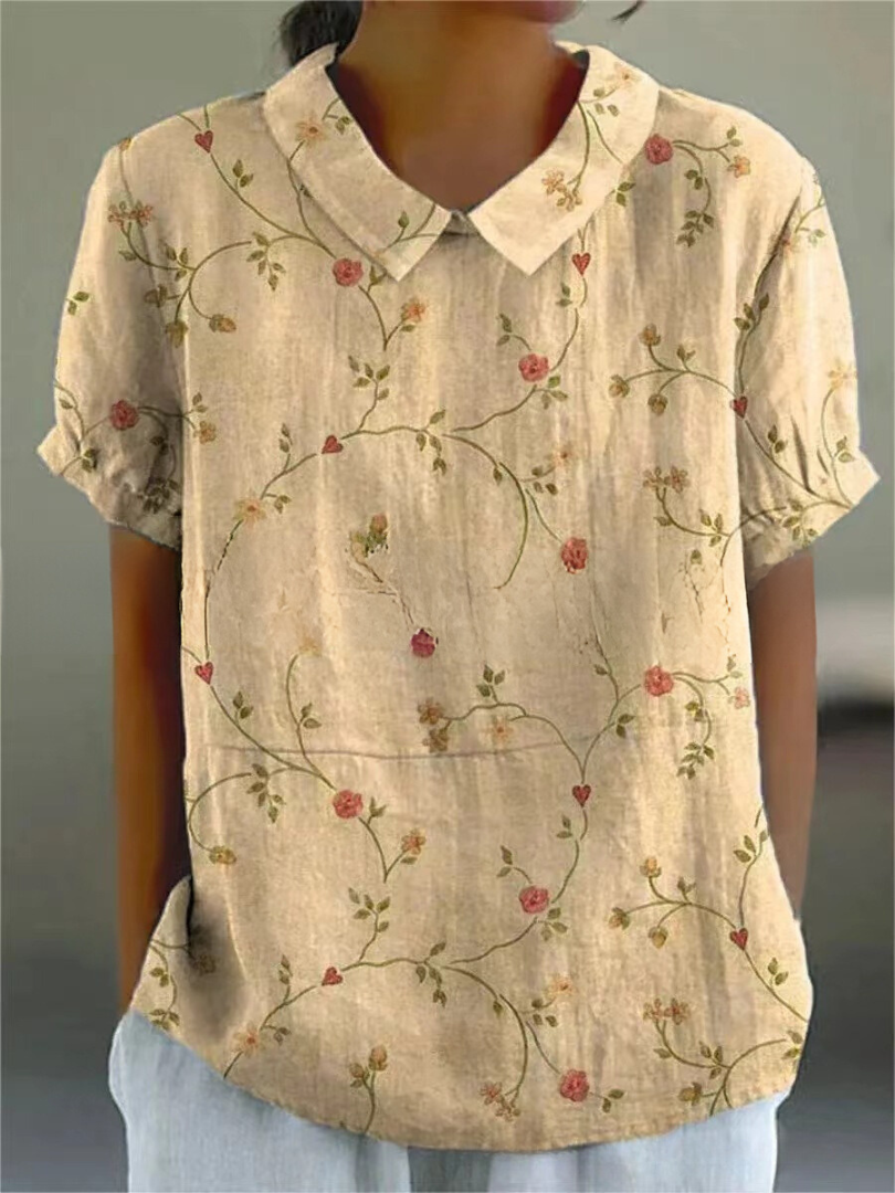 Women's Blouse | Floral Print Collar