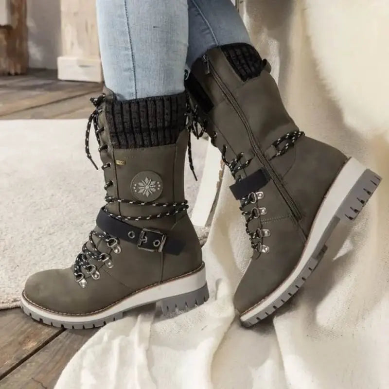 Boots For Women | Mid-Calf Front Closure Design