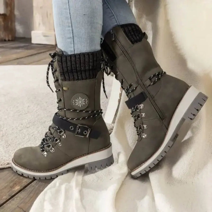Boots For Women | Mid-Calf Front Closure Design