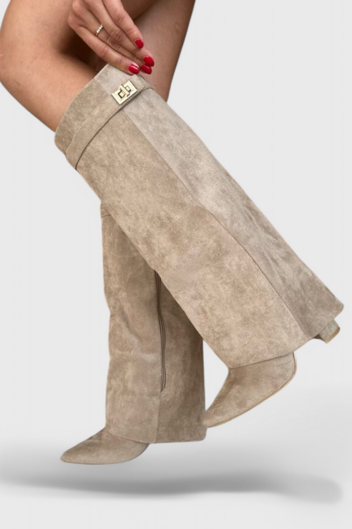 Boots For Women | Knee High Pointed Toe With Slim Heel