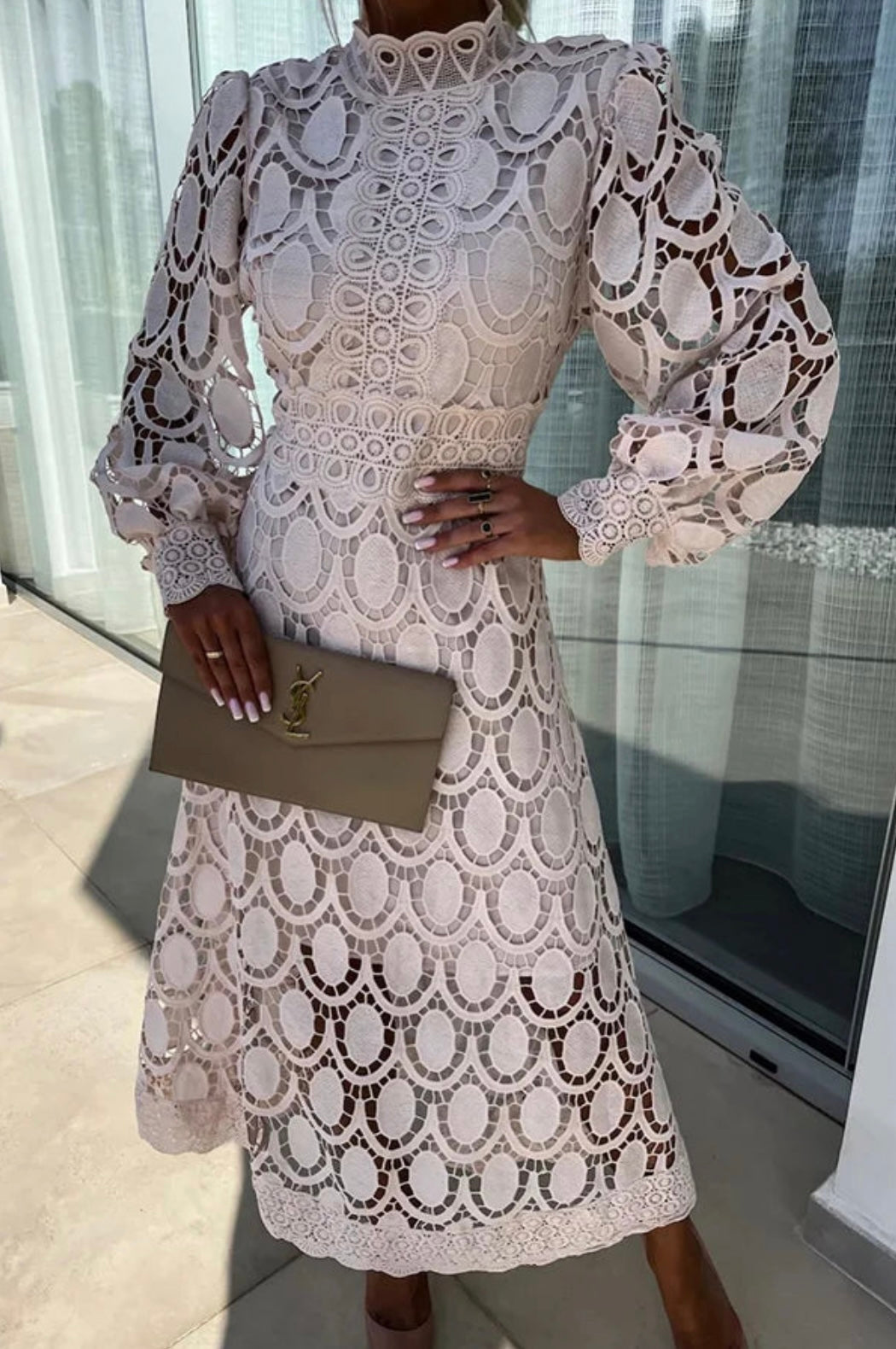 Women’s Dress | High Neck Openwork