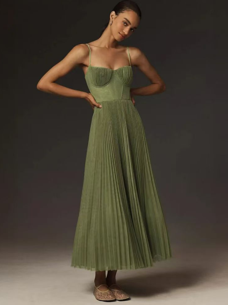 Women’s Dress | Sleeveless Pleated Maxi