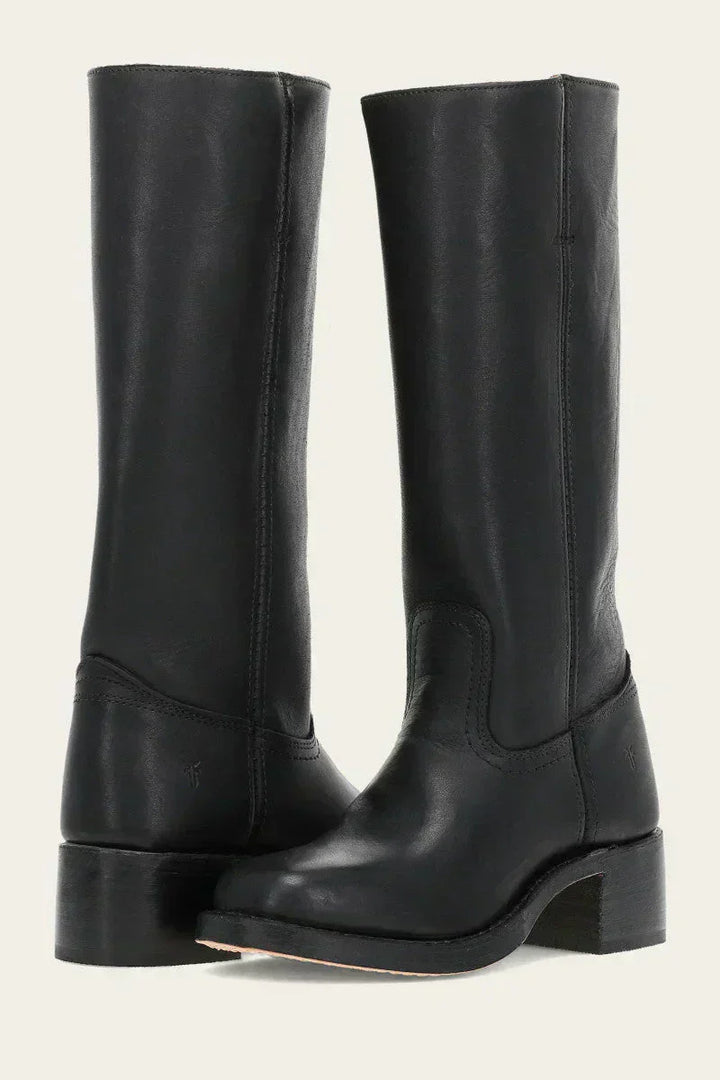 Boots For Women | Mid Calf Block Heel With Closed Toe