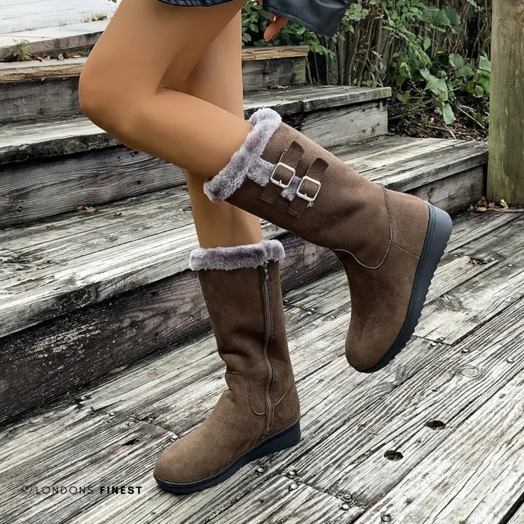 Boots For Women | Mid-Calf With Buckle Detail