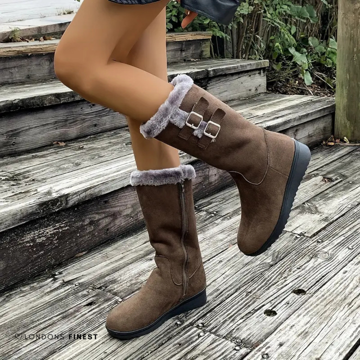 Boots For Women | Mid-Calf With Buckle Detail