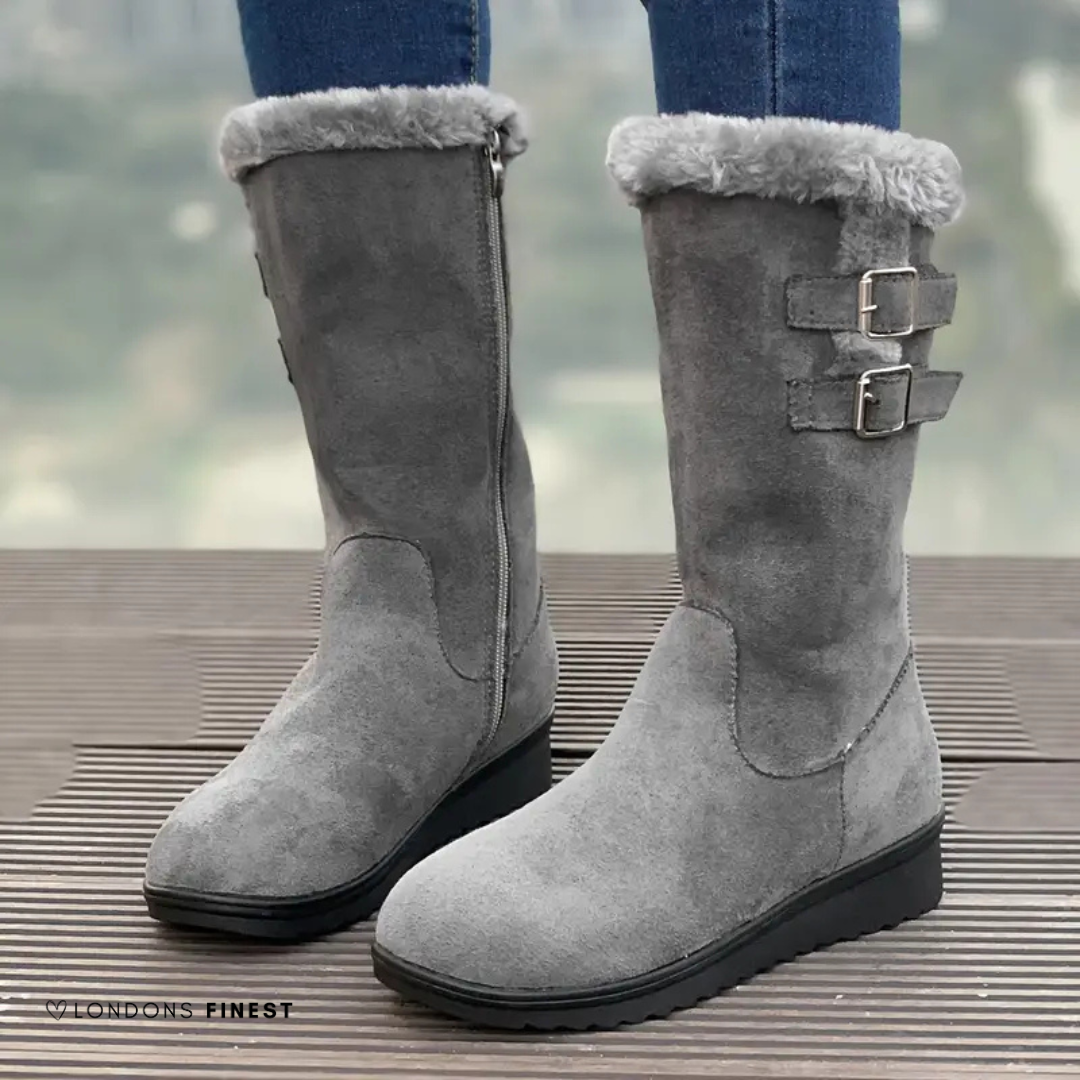 Boots For Women | Mid-Calf With Buckle Detail