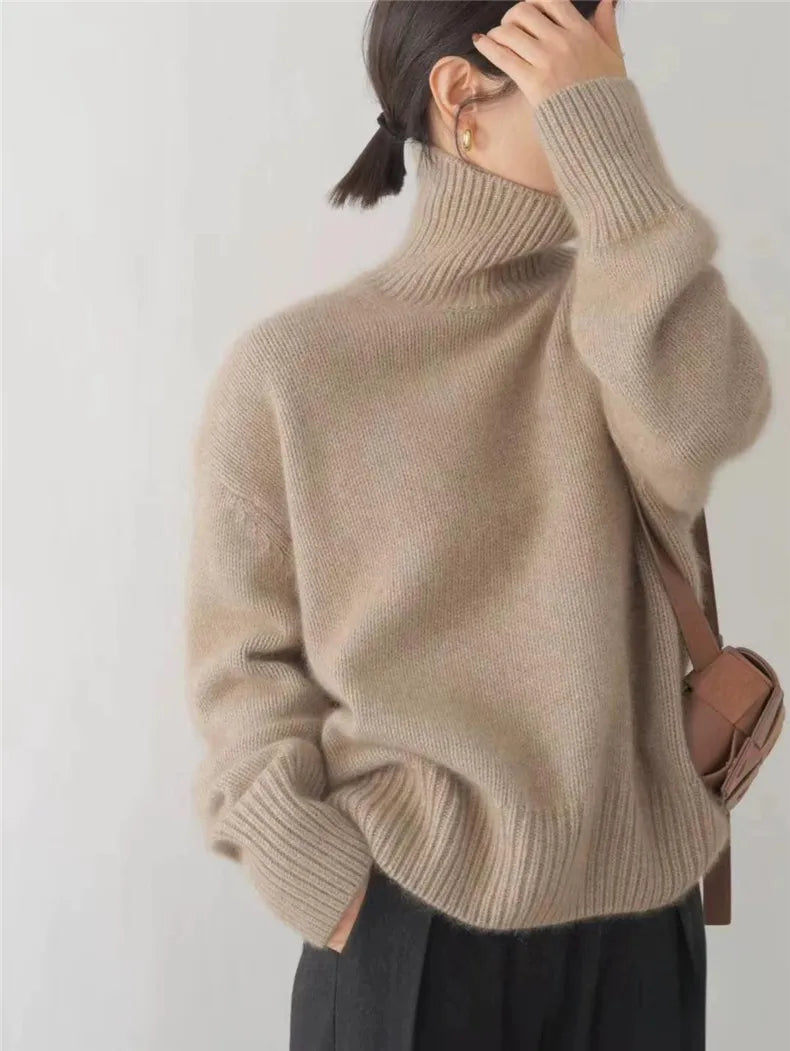 Women’s Sweater | Turtleneck Ribbed Cuffs
