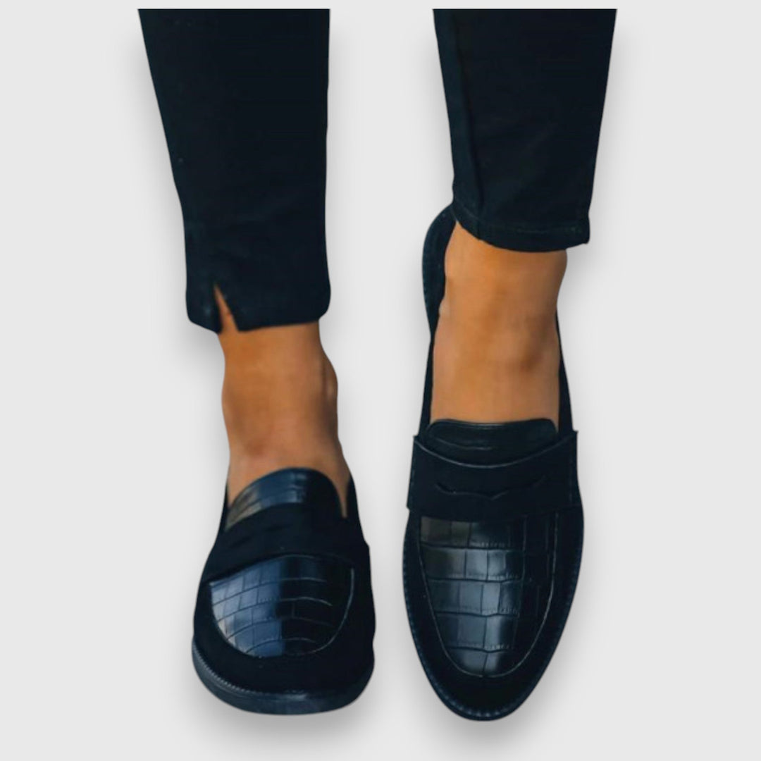 Loafers For Women | Textured Panel Closed Toe