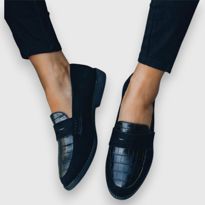 Loafers For Women | Textured Panel Closed Toe