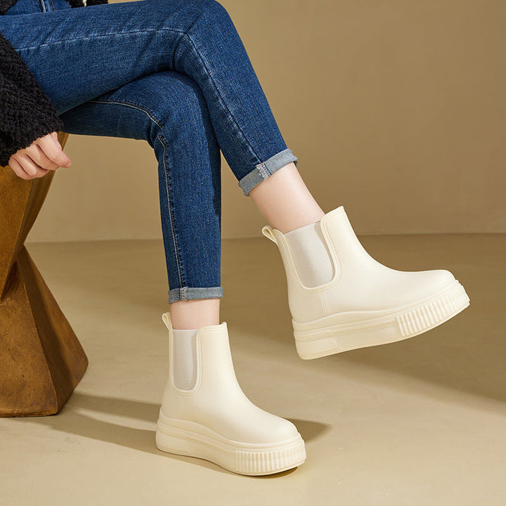 Boots For Women | Platform Ankle Pull-On Closed Toe
