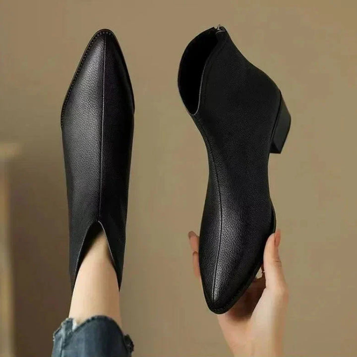 Boots For Women | Ankle Block Heel With Pointed Toe