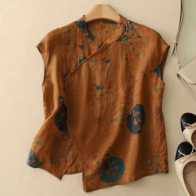 Women’s Blouse | Vintage Sleeveless Floral