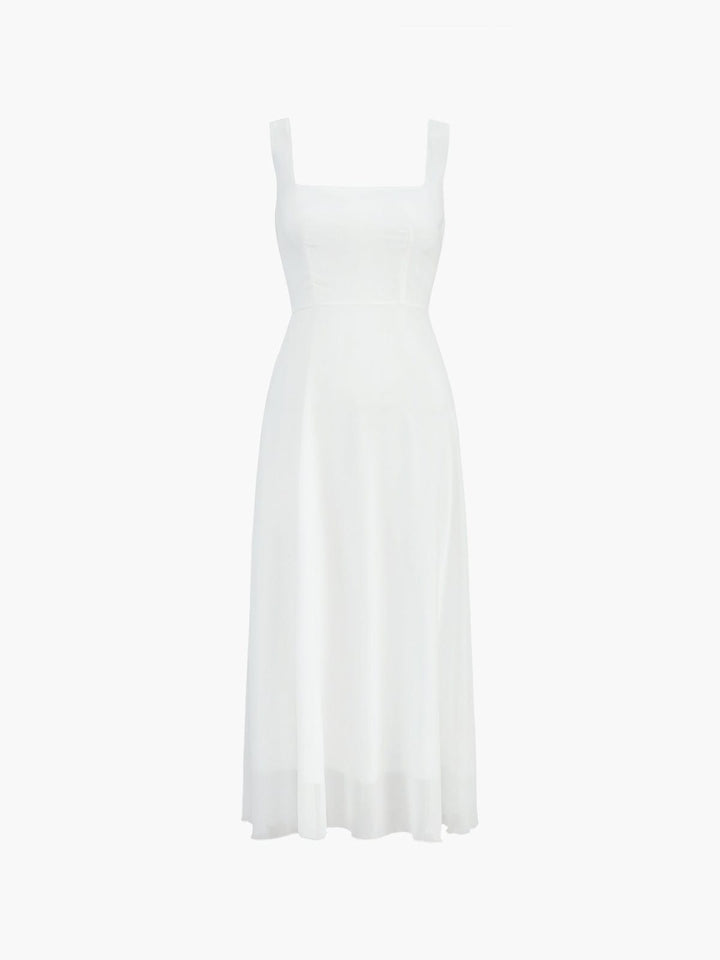Women's Wedding Guest Midi Dress | A-Line Square Neck